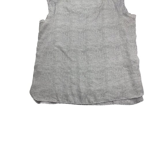 Mossimo Sleeveless Black White Dot Pattern Sheer Top Size L Womens High Low - Picture 3 of 9